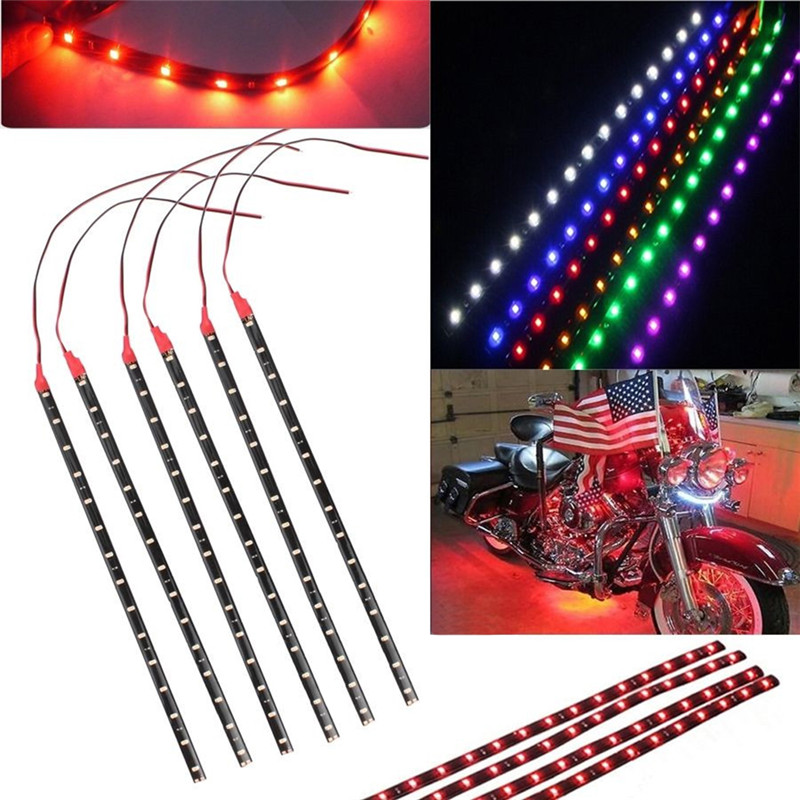 Car Led Strip 12V Waterproof - 6PCS กันน้ํา 15 SMD DC 12V