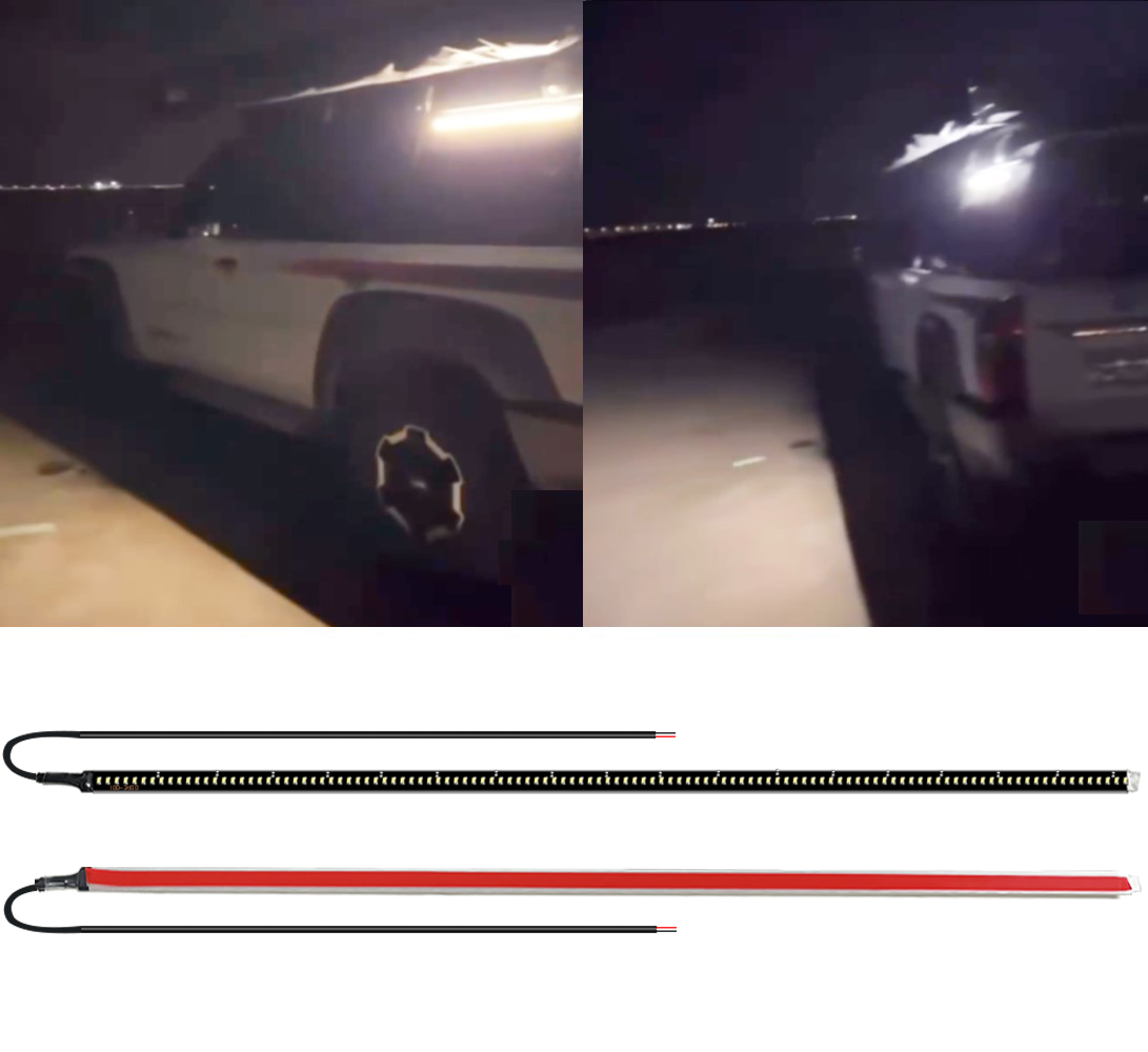 Car Led Strip 12V Waterproof - 2 ชิ้นไฟ LED ด้านข้างรถ, 17.8 ''-39.4''