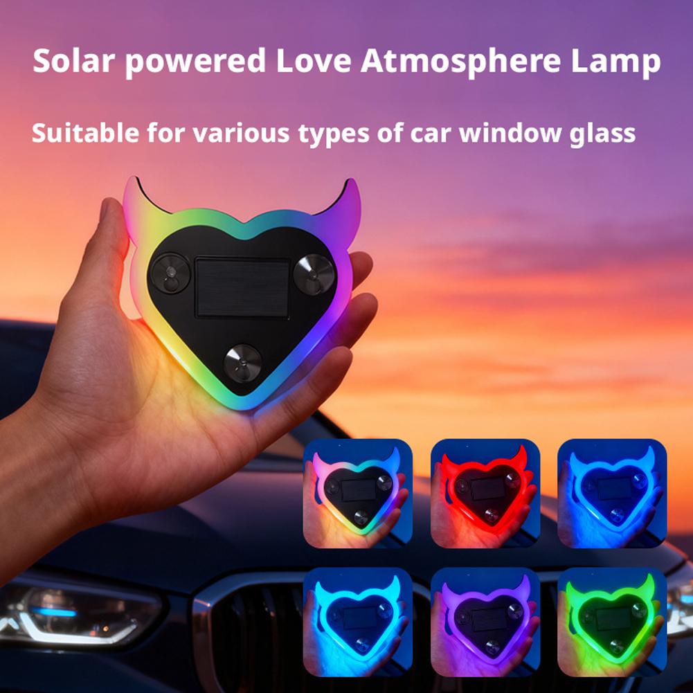 Car Interior Neon Light Usb - ไฟตกแต่งภายในรถยนต์พลังงานแสงอาทิตย์ ไฟ LED รูปหัวใจ สร้างบรรยากาศ ไฟตกแต่งรถยนต์ยอดนิยม