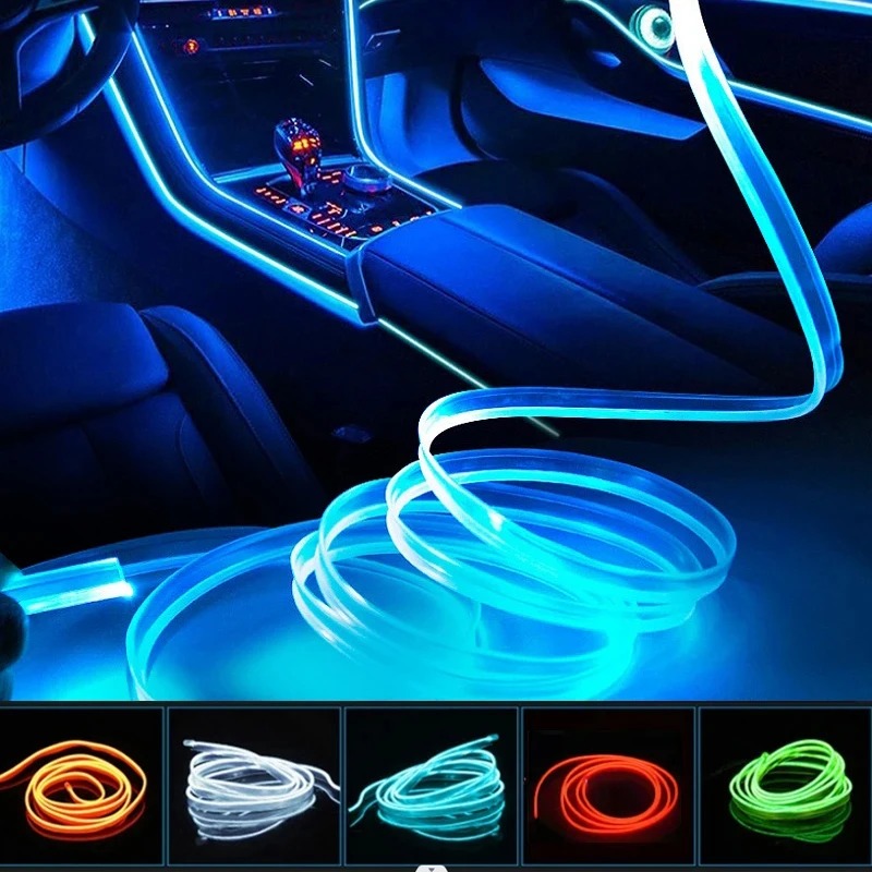 Car Interior Neon Light Usb - สภาพแวดล้อมรถยนต์ El ลวด LED USB ยืดหยุ่นนีออนภายในไฟ