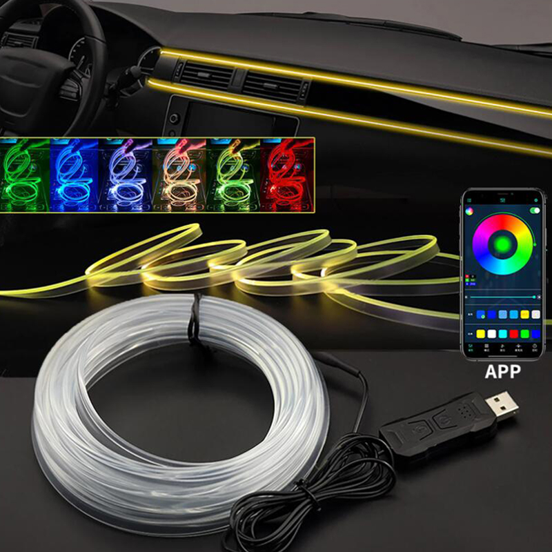 Car Interior Led Strip App Control - ภายในรถบรรยากาศ Light Ambient LED Light Strip