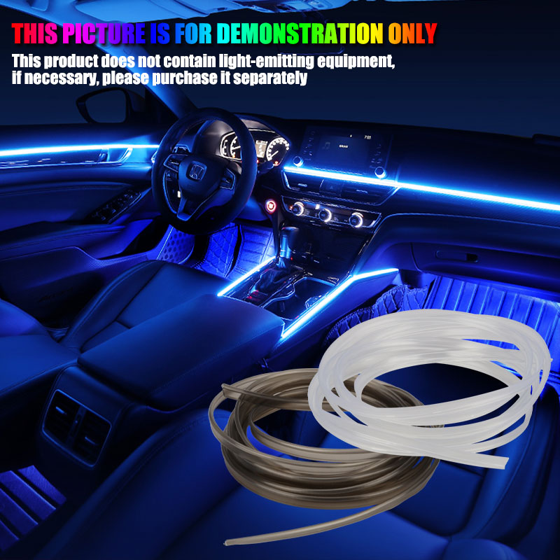 Car Ambient Light Fiber Optic 6M - สายไฟเบอร์ออปติกนีออนแบบยืดได้ 3M/5M/6M/8M อุปกรณ์เสริมสำหรับไฟนำแสงแบบมองไม่เห็น สำหรับอุปกรณ์ไฟตกแต่งภายในรถยนต์