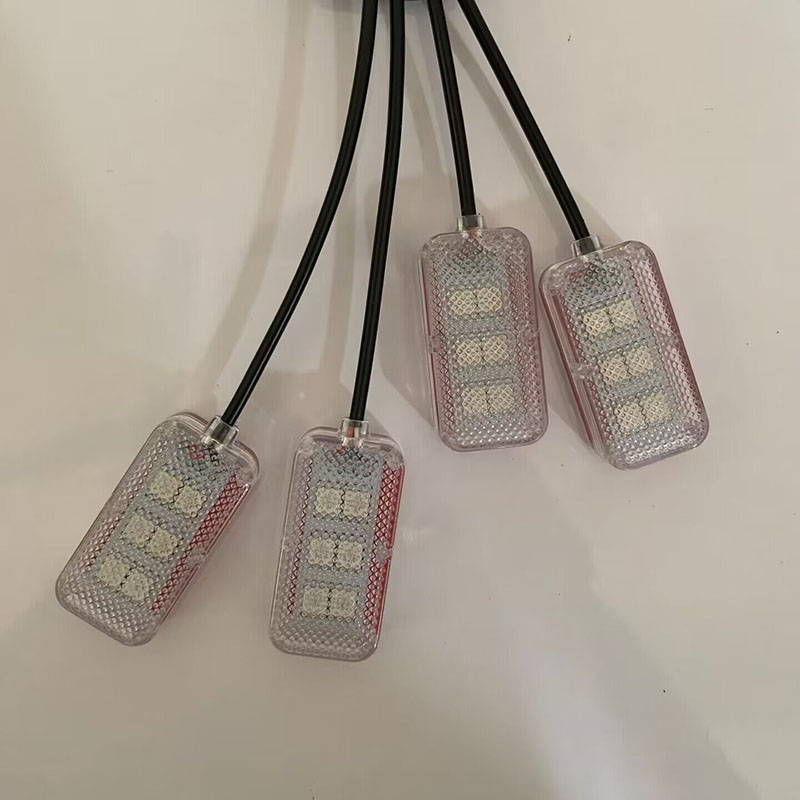 Car Interior Neon Light Usb - ไฟส่องเท้าภายในรถยนต์ LED ควบคุมได้แบบคู่พร้อม USB ไร้สายควบคุมด้วยแอปเพลงจากระยะไกลโคมไฟตกแต่งบรรยากาศอัตโนมัติ