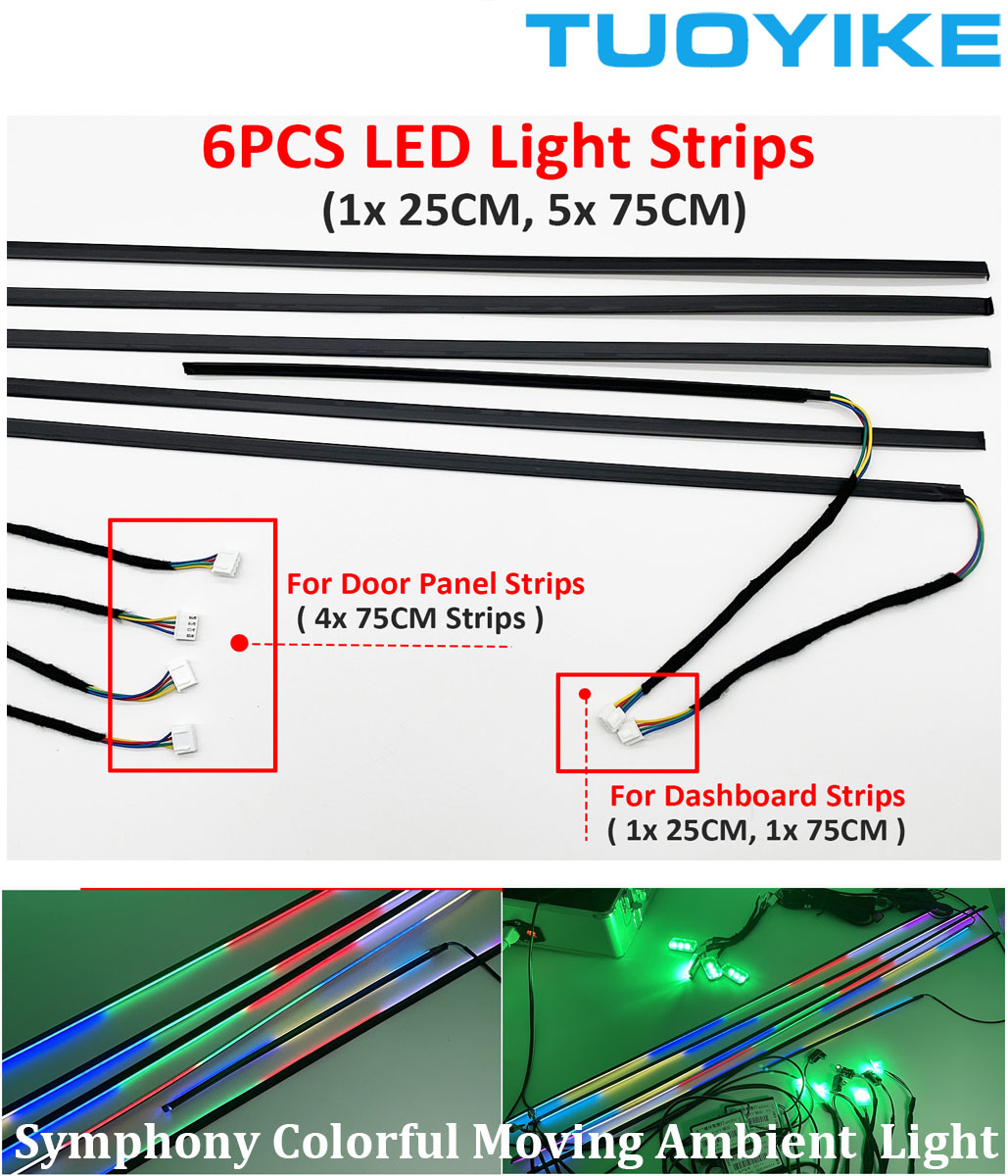 Car Ambient Light Door Panel Acrylic - อะไหล่สําหรับ 18 in 1 LED Symphony