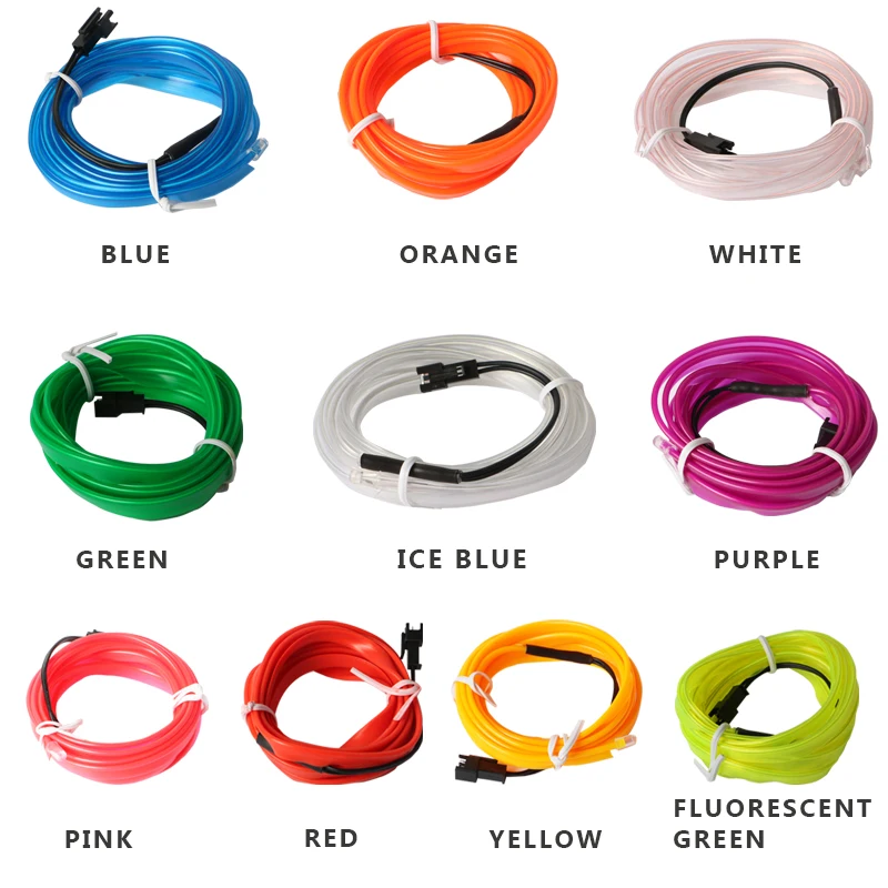 ไฟ LED ภายในรถพร้อมไฟนีออนยืดห - Car Interior Neon Light Usb บทวิจารณ์และราคา
