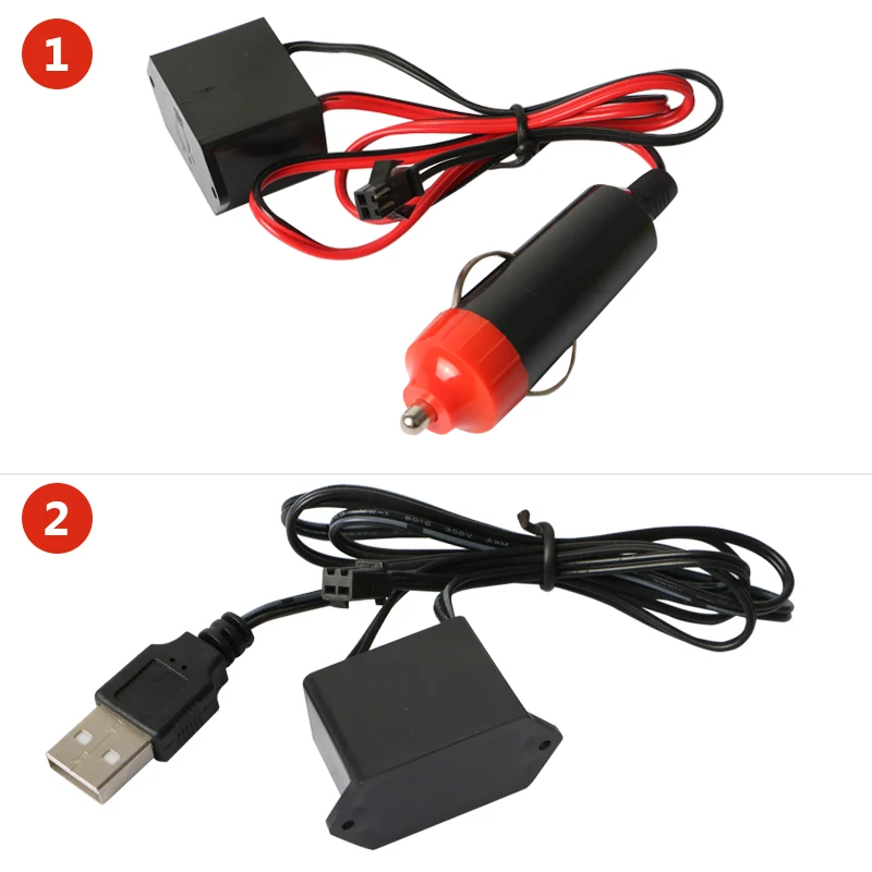 ไฟ LED ภายในรถพร้อมไฟนีออนยืดห - Car Interior Neon Light Usb บทวิจารณ์และราคา