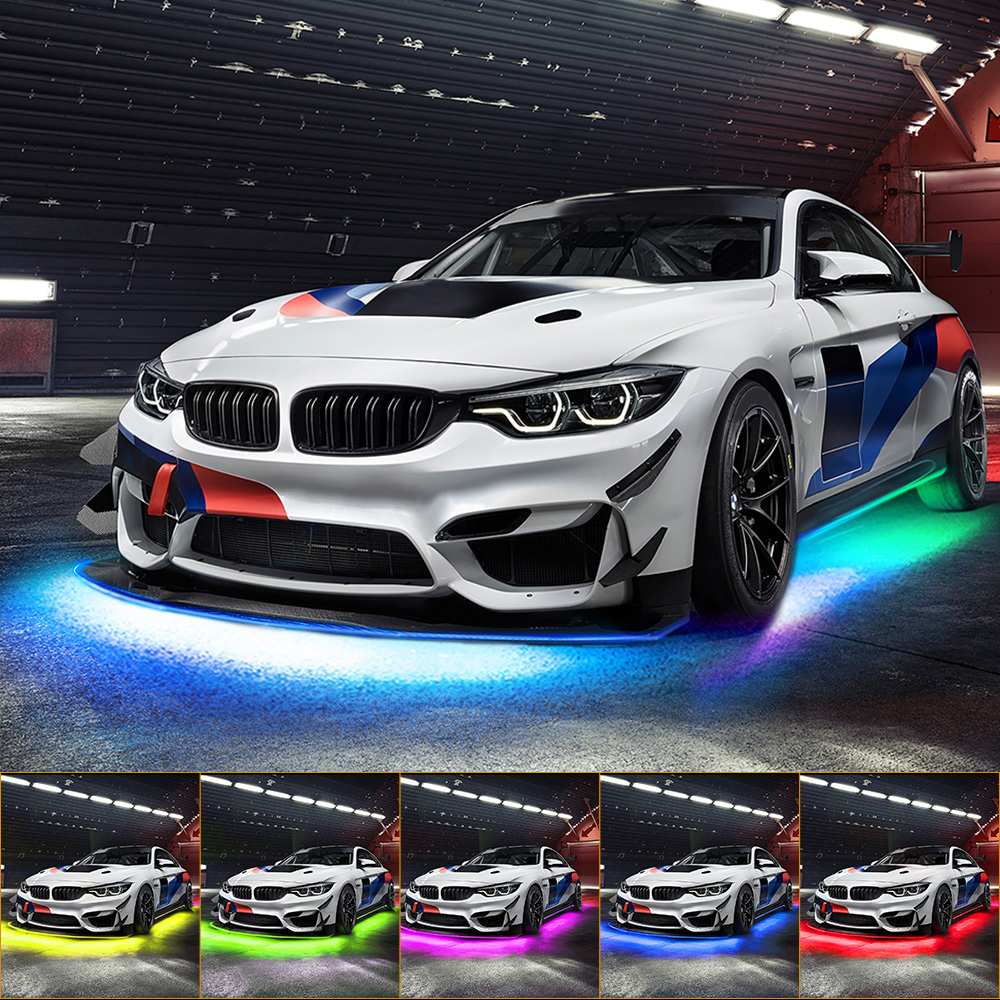 นีออน LED RGB ไฟด้านล่างของรถย - Car Led Strip 12V Waterproof บทวิจารณ์และราคา