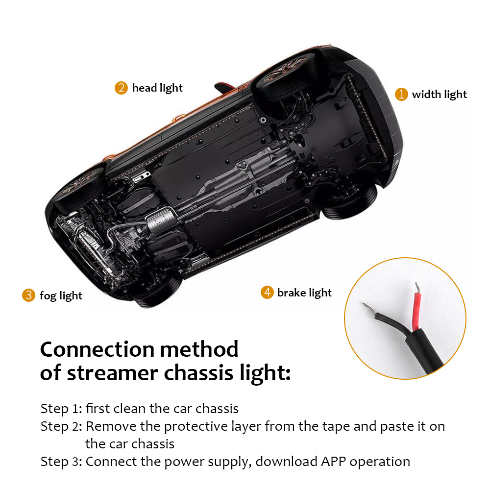 นีออน LED RGB ไฟด้านล่างของรถย - Car Led Strip 12V Waterproof บทวิจารณ์และราคา