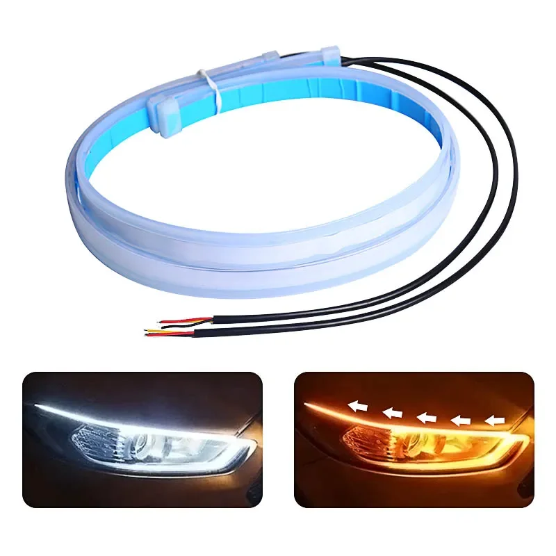 1 คู่ 12V LED DRL รถไฟวิ่งกลาง - Car Led Strip 12V Waterproof บทวิจารณ์และราคา