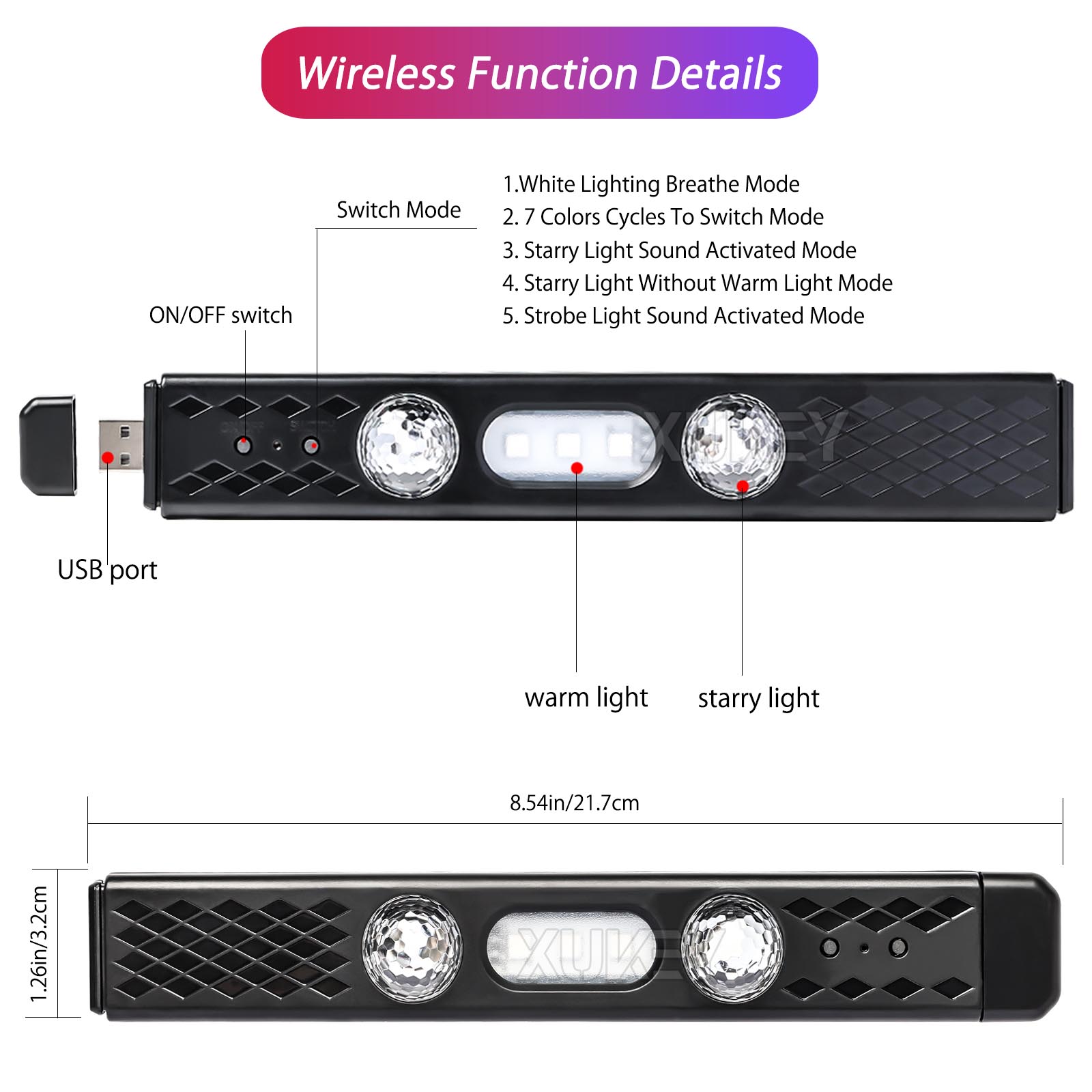 ชุดไฟเน้นเสียงนีออนแบบชาร์จไฟใ - Car Ambient Light Kit With Remote บทวิจารณ์และราคา