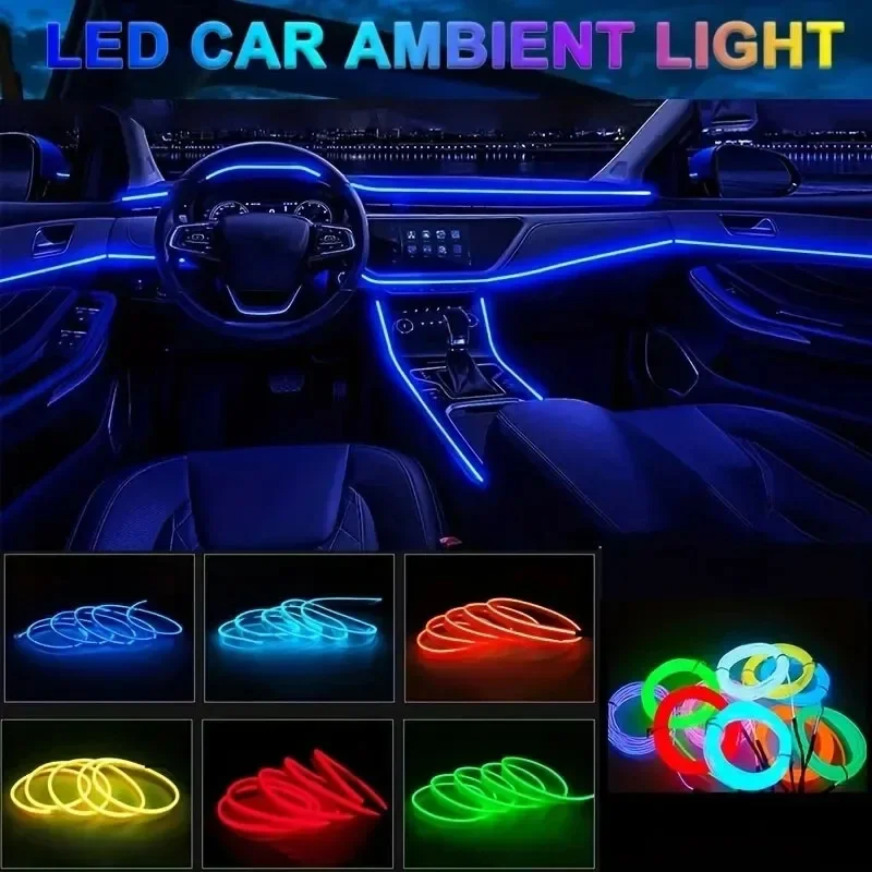 ไฟบรรยากาศภายในรถยนต์ 5V ไฟเย็ - Car Interior Neon Light Usb บทวิจารณ์และราคา