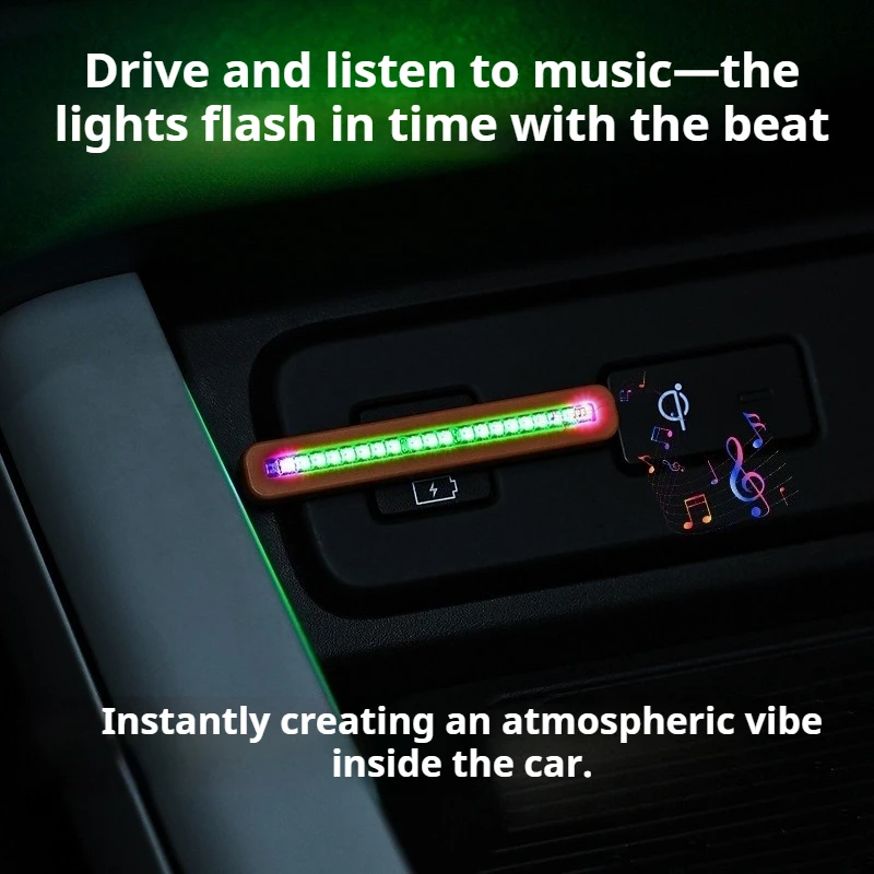 ไฟ LED บรรยากาศ RGB แบบ USB-C  - Car Ambient Light Sound Activated บทวิจารณ์และราคา