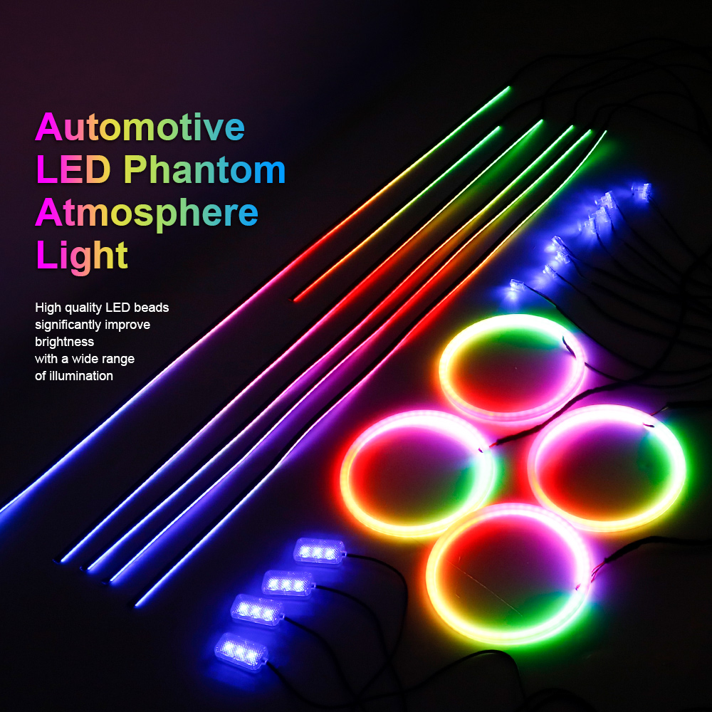 ไฟตกแต่งภายในรถยนต์ 6/10/14/18 - Car Ambient Lighting 18 In 1 บทวิจารณ์และราคา