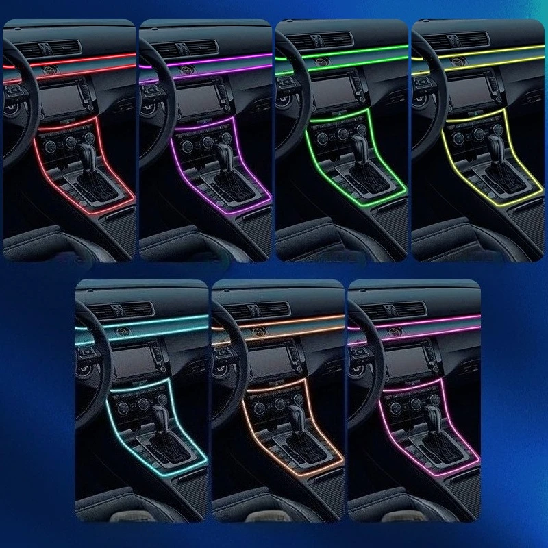 ไฟแอมเบียนท์ LED RGB สำหรับภาย - Car Ambient Light Sound Activated บทวิจารณ์และราคา
