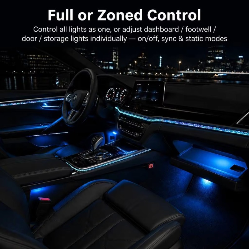 ชุดไฟตกแต่งภายในรถยนต์ 18 in 1 - Car Ambient Lighting 18 In 1 บทวิจารณ์และราคา