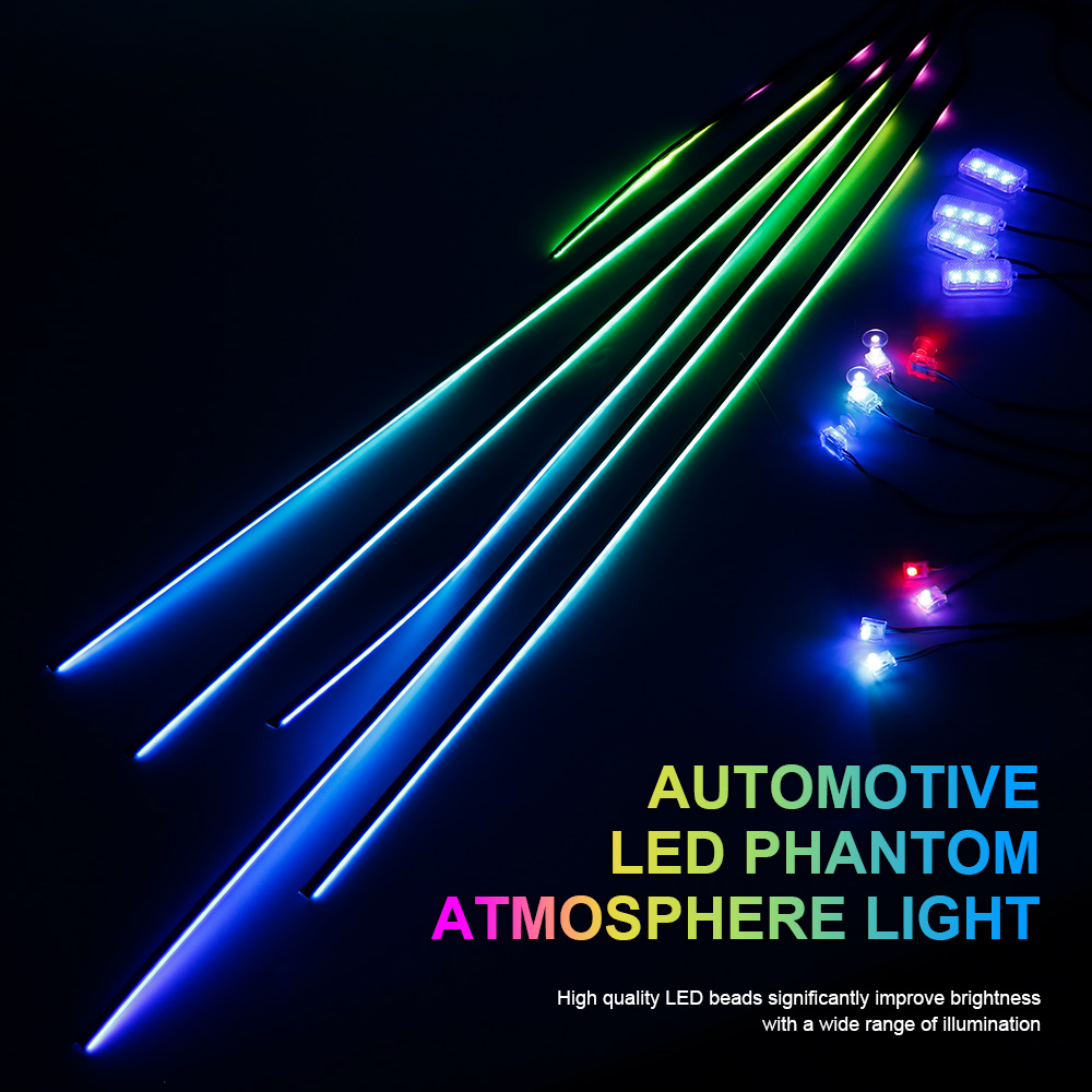 18/22 ใน 1 อะคริลิคไฟ LED รถ A - Car Ambient Lighting 64 Color บทวิจารณ์และราคา