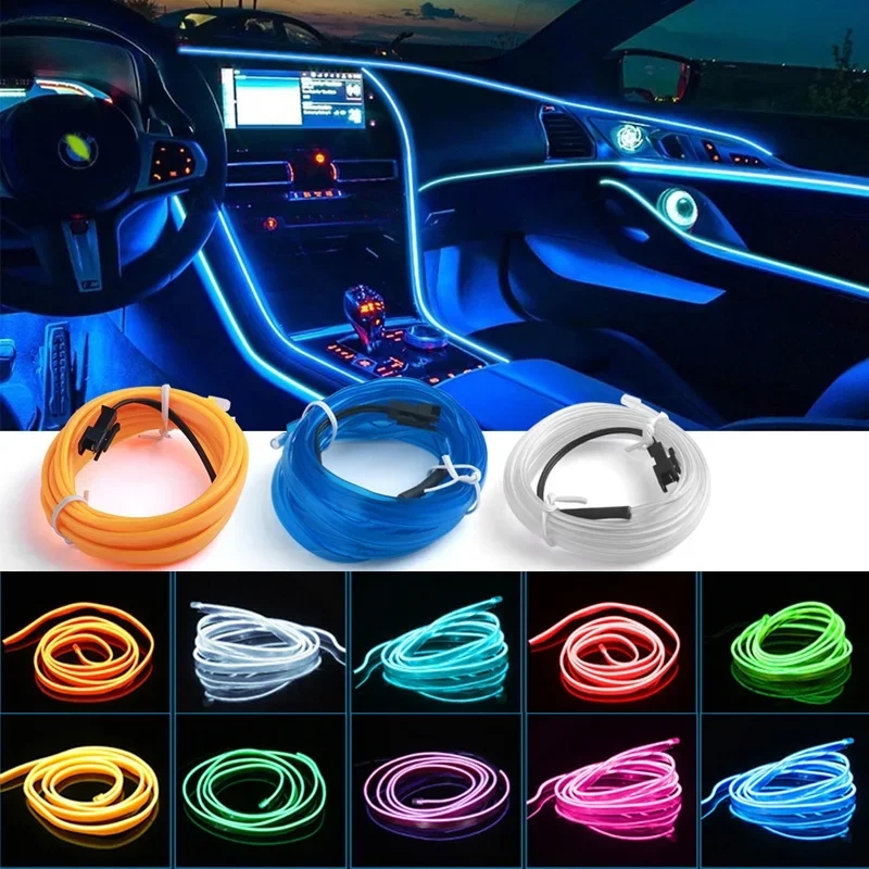 1 M/3 M/5 M ภายในรถ Led โคมไฟต - Car Interior Neon Light Usb บทวิจารณ์และราคา