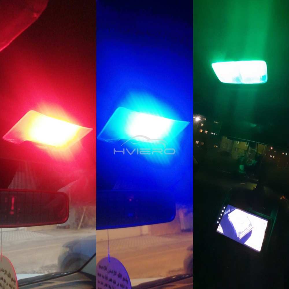 หลอดไฟ LED RGB T10 สำหรับตกแต่ - Car Ambient Light Kit With Remote บทวิจารณ์และราคา