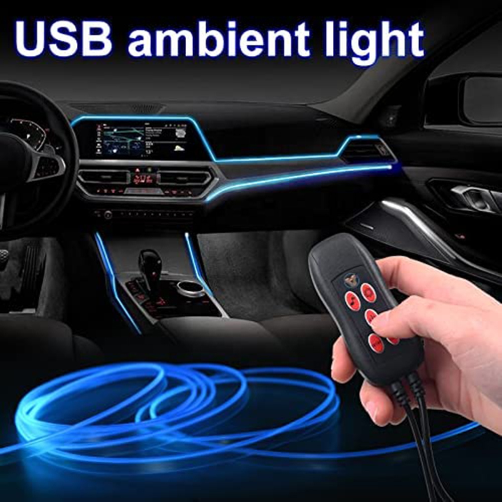ไฟแถบ LED ตกแต่งภายในรถยนต์ คว - Car Dashboard Light Fiber Optic บทวิจารณ์และราคา