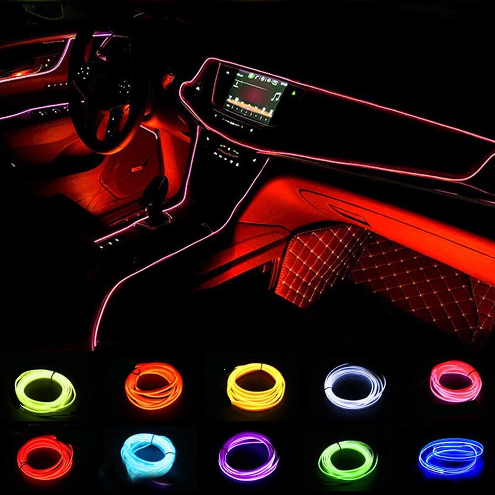1 M/3 M/5 M USB LED Ambient Li - Car Interior Neon Light Usb บทวิจารณ์และราคา