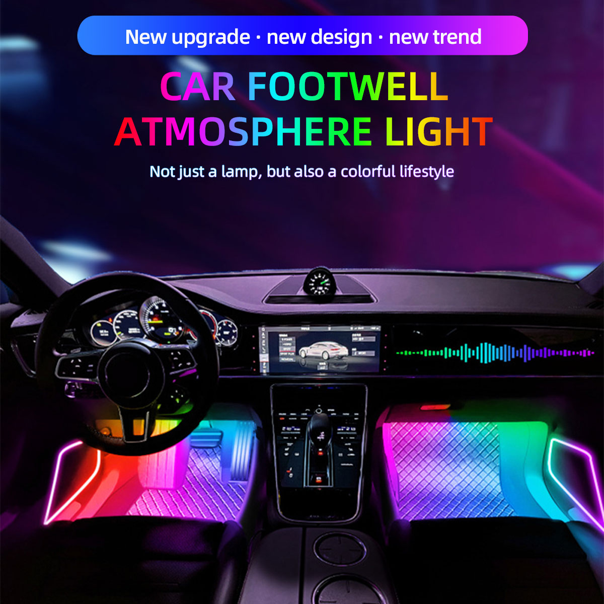 โคมไฟตกแต่งบรรยากาศ 2/4in1 12/ - Car Interior Neon Light Usb บทวิจารณ์และราคา