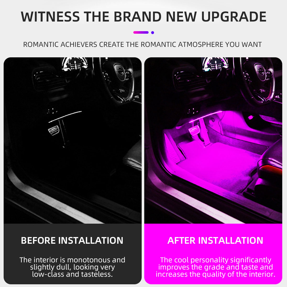 โคมไฟตกแต่งบรรยากาศ 2/4in1 12/ - Car Interior Neon Light Usb บทวิจารณ์และราคา