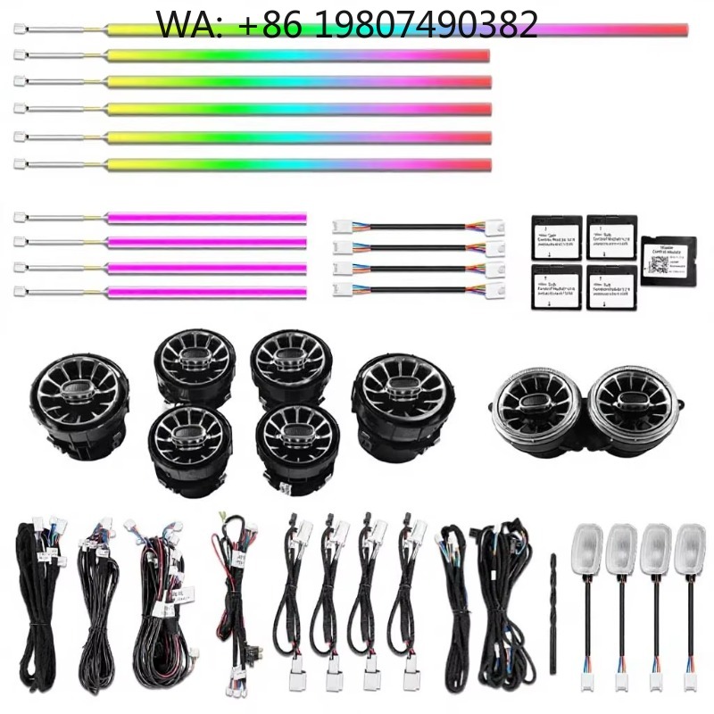 ไฟตกแต่งภายในรถยนต์ W217 W222  - Car Ambient Lighting 64 Color บทวิจารณ์และราคา
