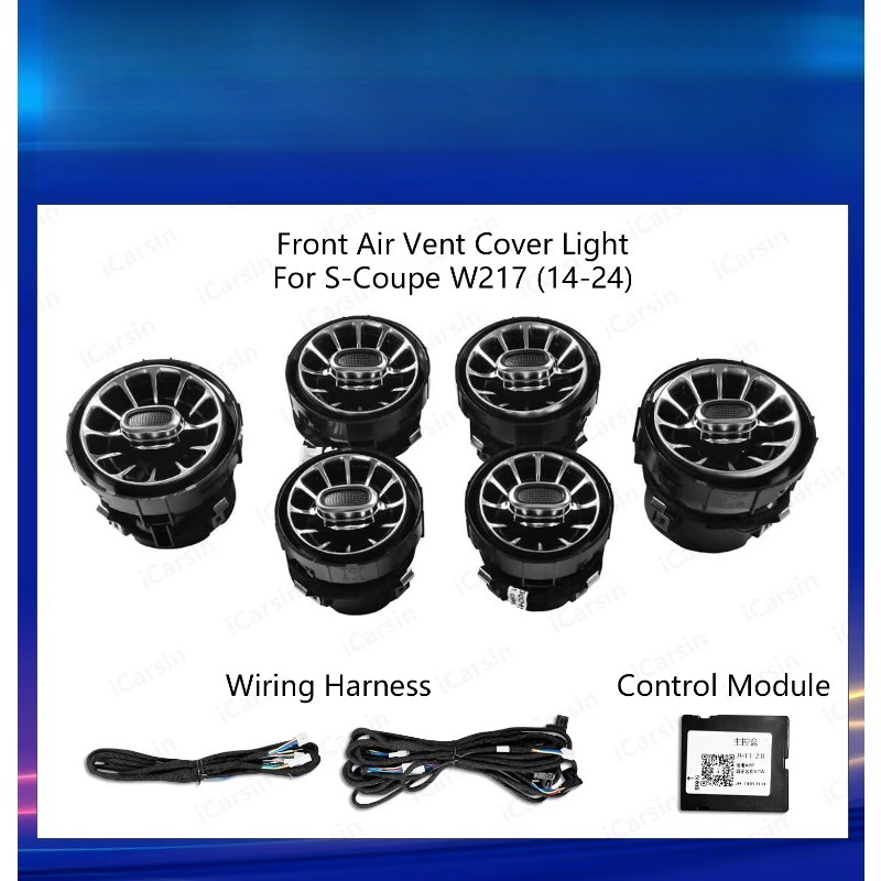 ไฟตกแต่งภายในรถยนต์ W217 W222  - Car Ambient Lighting 64 Color บทวิจารณ์และราคา