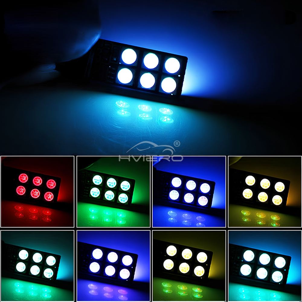 2X Auto ตกแต่งภายใน LED T10 W5 - Car Ambient Light Kit With Remote บทวิจารณ์และราคา