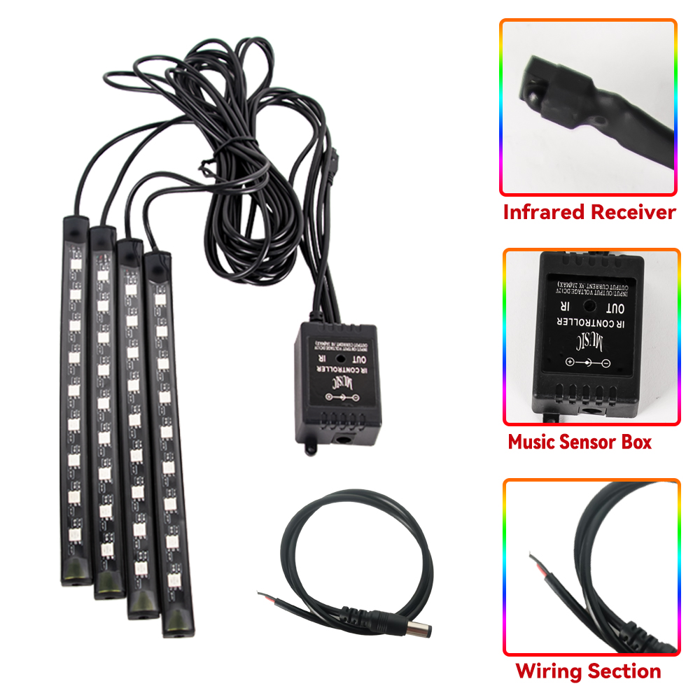 12V มอเตอร์รถตกแต่งโคมไฟ 4IN1  - Car Led Strip 12V Waterproof บทวิจารณ์และราคา