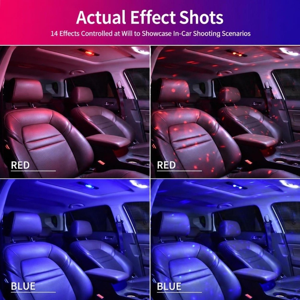 ไฟตกแต่งภายในรถยนต์แบบเปิดใช้ง - Car Ambient Light Sound Activated บทวิจารณ์และราคา