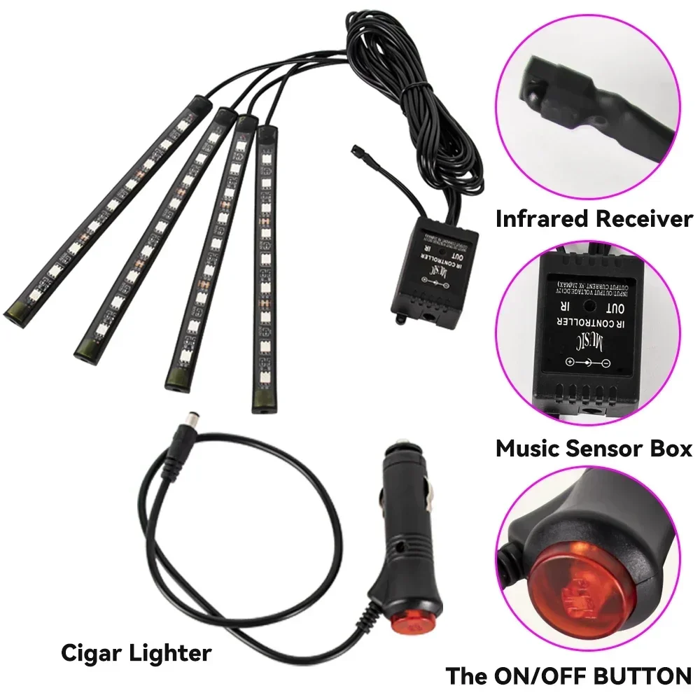 ไฟนีออน LED RGB สำหรับรถยนต์ ไ - Car Led Strip 12V Waterproof บทวิจารณ์และราคา