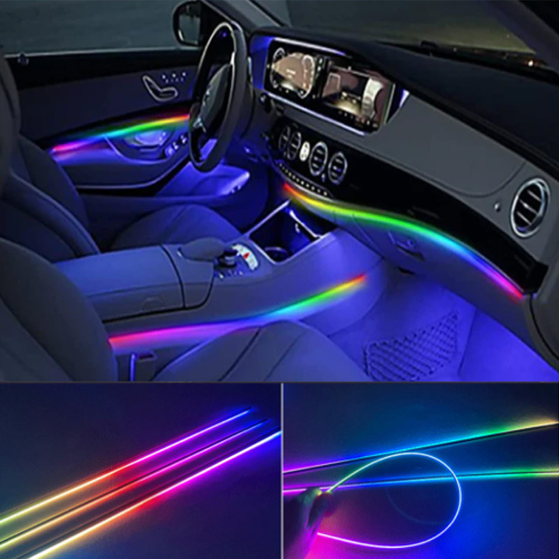 Guadsun 75ซม.110ซม.แถบไฟ LED ห - Car Dashboard Light Fiber Optic บทวิจารณ์และราคา