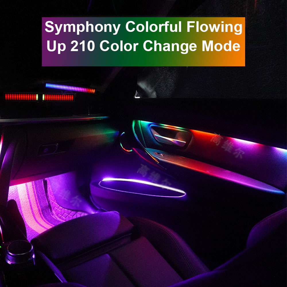6 10 14 in 1 18 in 1 LED Symph - Car Ambient Light Door Panel Acrylic บทวิจารณ์และราคา