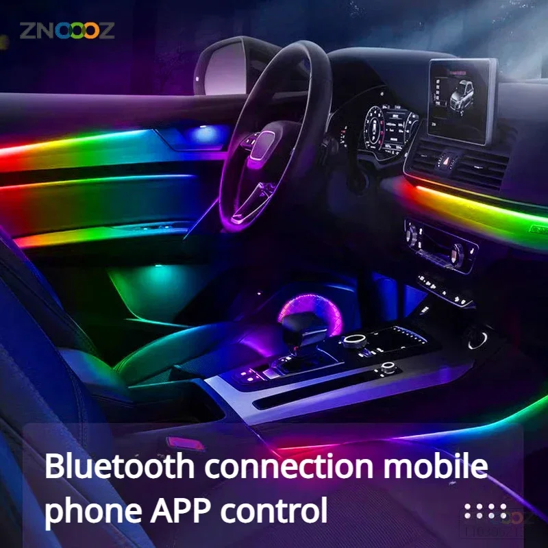 หลอดไฟนีออน18IN1ภายในรถยนต์แบบ - Car Ambient Light Sound Activated บทวิจารณ์และราคา