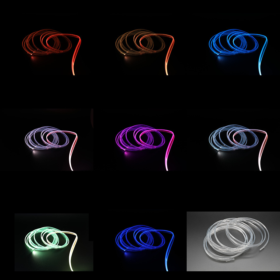 12V 4M RGB ไฟเบอร์ออปติกบรรยาก - Car Dashboard Light Fiber Optic บทวิจารณ์และราคา