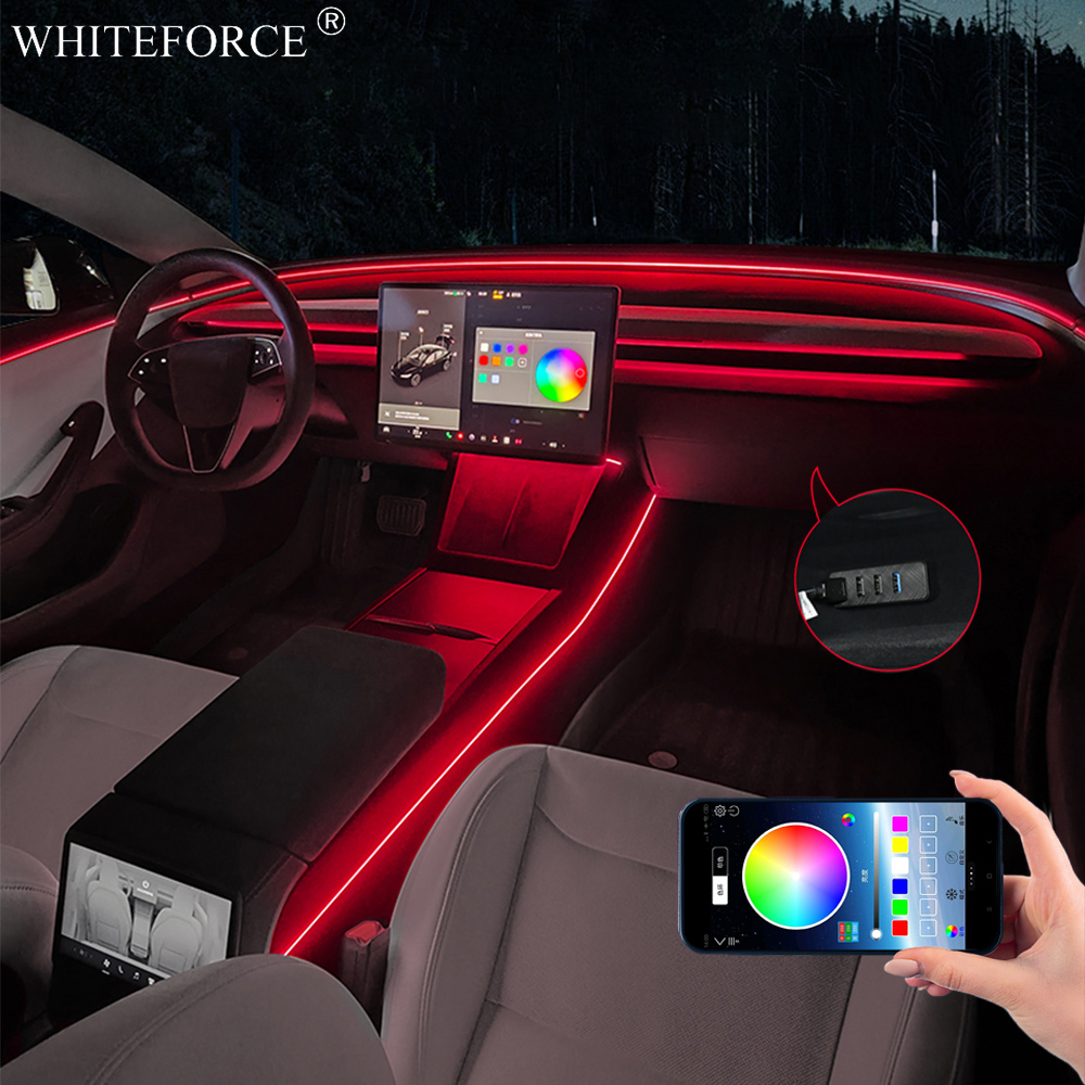 ไฟสร้างบรรยากาศภายในรถยนต์แบบ  - Car Ambient Light Kit With Remote บทวิจารณ์และราคา