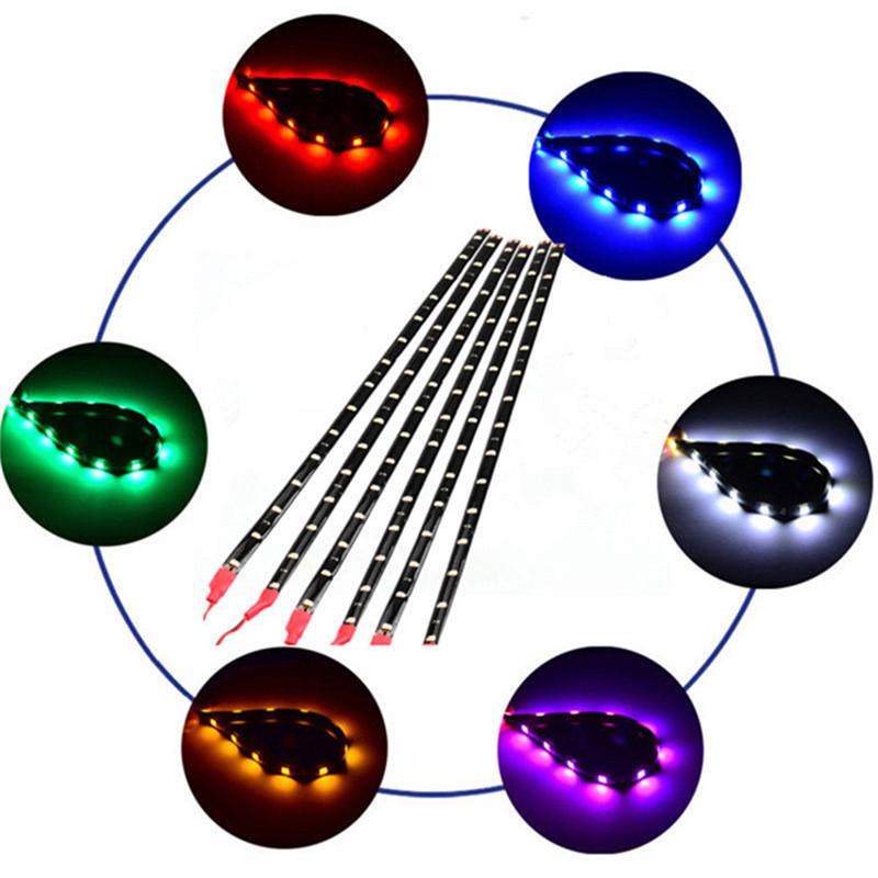 6PCS กันน้ํา 15 SMD DC 12V มอเ - Car Led Strip 12V Waterproof บทวิจารณ์และราคา