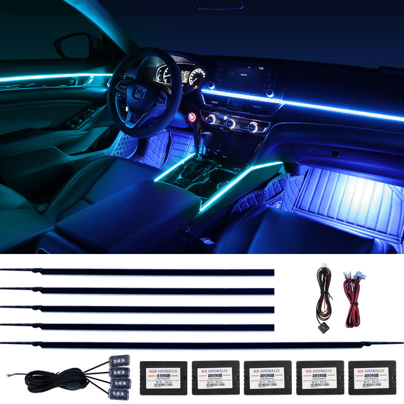 แถบไฟ LED อะคริลิกสร้างบรรยากา - Car Ambient Light Door Panel Acrylic บทวิจารณ์และราคา