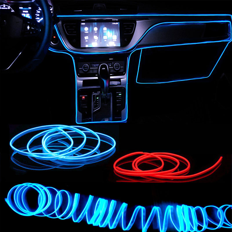 1 M/3 M/5 M ภายในรถ Led โคมไฟต - Car Interior Neon Light Usb บทวิจารณ์และราคา