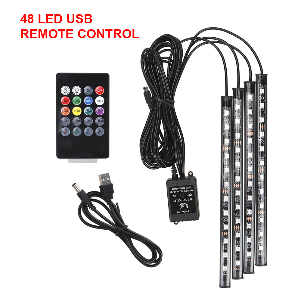 ไฟตกแต่งภายในรถยนต์ ไฟสร้างบรร - Car Ambient Light Kit With Remote บทวิจารณ์และราคา