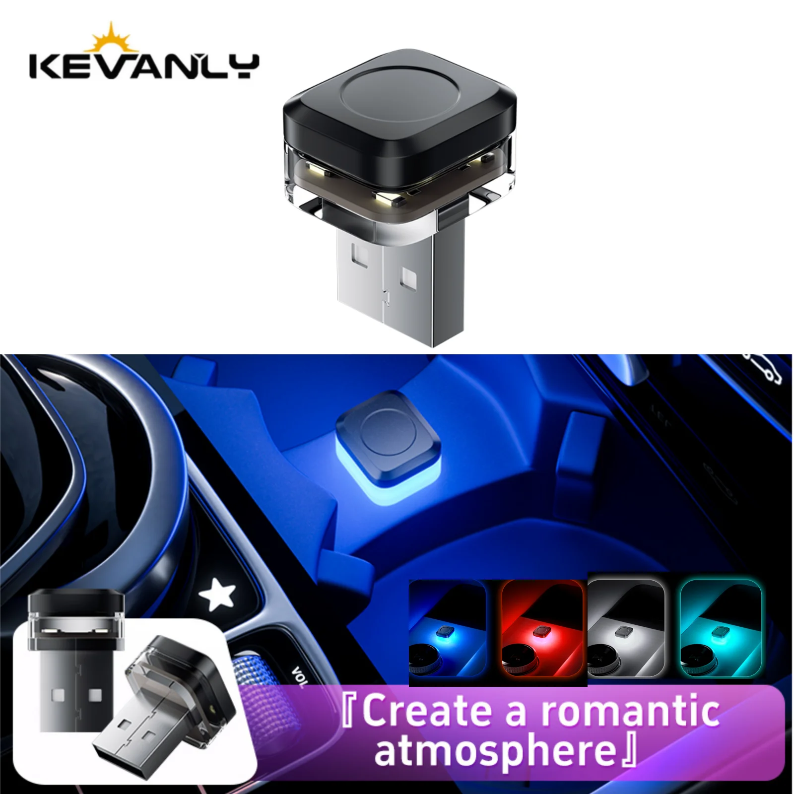 ไฟ LED สำหรับรถยนต์แบบเสียบ US - Car Interior Led Strip App Control บทวิจารณ์และราคา