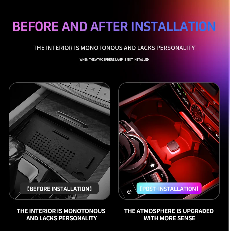 ไฟ LED สำหรับรถยนต์แบบเสียบ US - Car Interior Led Strip App Control บทวิจารณ์และราคา