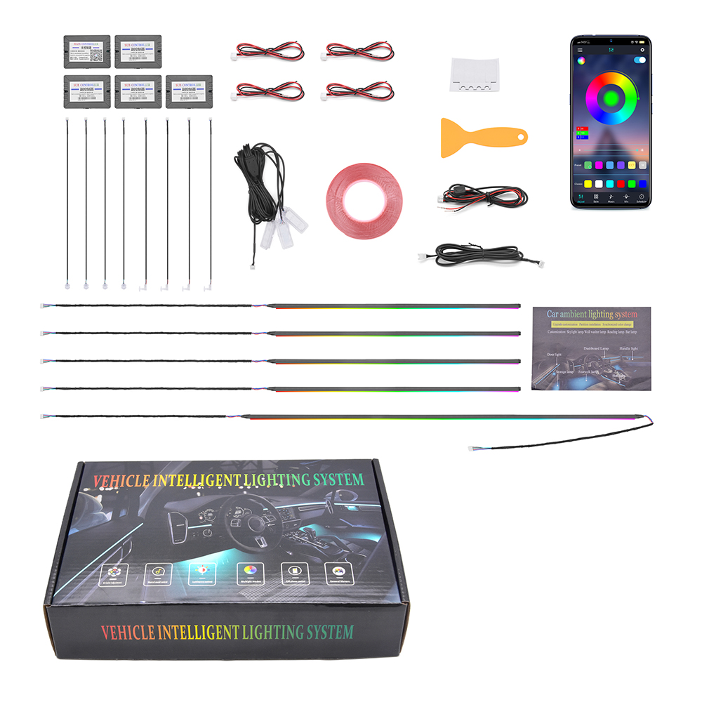 ชุดไฟตกแต่งภายในรถยนต์ขายดี 18 - Car Ambient Lighting 18 In 1 บทวิจารณ์และราคา