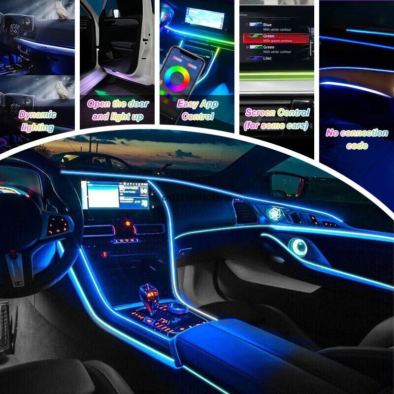 ชุดอัพเกรดไฟบรรยากาศภายในแบบ L - Car Ambient Lighting 64 Color บทวิจารณ์และราคา
