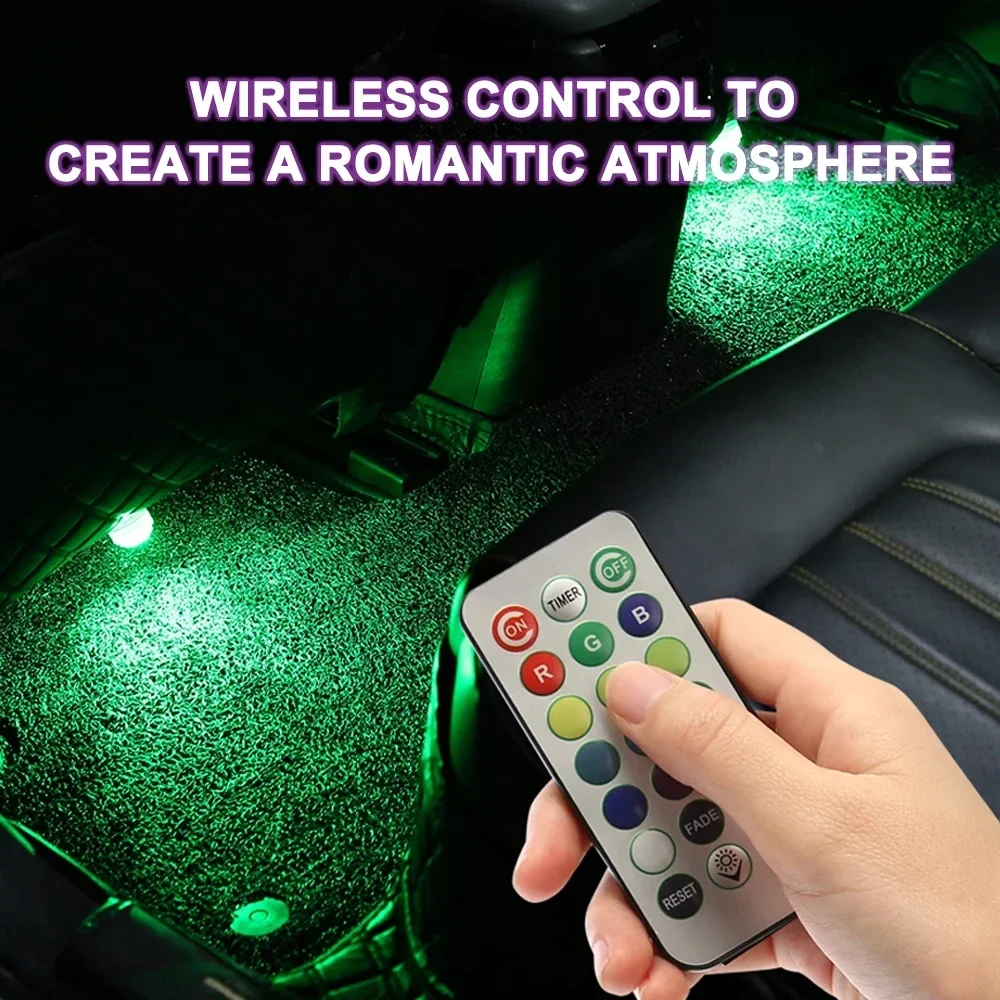 ไฟ LED ติดรถยนต์ไร้สาย พร้อมรี - Car Ambient Light Kit With Remote บทวิจารณ์และราคา