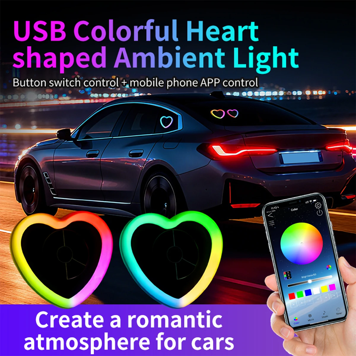 ไฟนีออนซิมโฟนีสำหรับรถยนต์ ไฟ  - Car Interior Neon Light Usb บทวิจารณ์และราคา