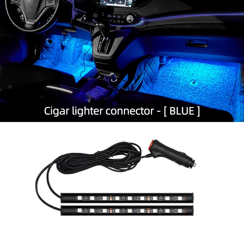 ไฟนีออนติดเท้า LED สำหรับตกแต่ - Car Interior Neon Light Usb บทวิจารณ์และราคา