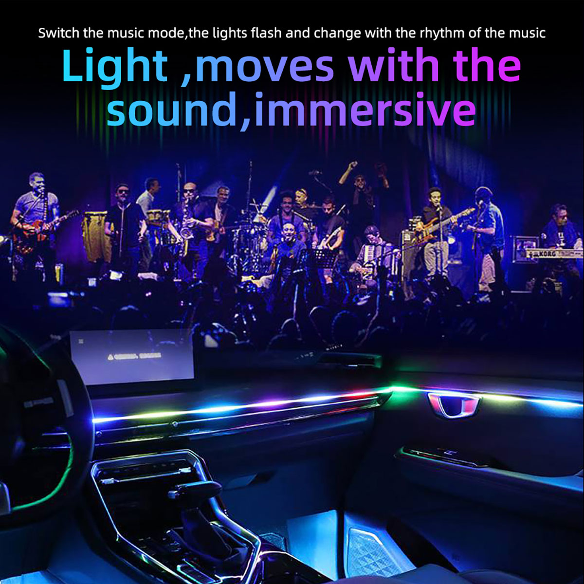 6/10 ใน 1 รถ LED Ambient ไฟ RG - Car Ambient Light Kit With Remote บทวิจารณ์และราคา