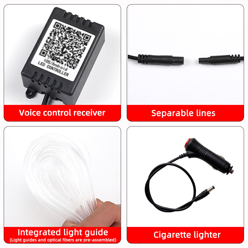 อุปกรณ์ตกแต่งภายในรถยนต์ 9/10i - Car Dashboard Light Fiber Optic บทวิจารณ์และราคา